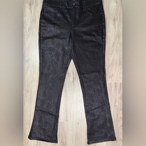 Faux Leather Snakeskin Print Express Black Women's Jeans